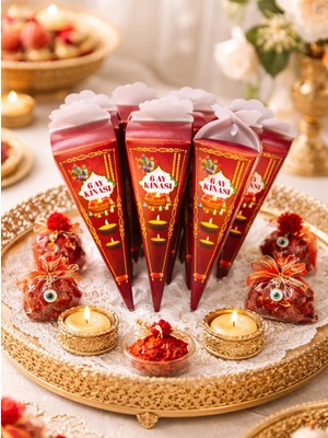 Parti Adresi 6 Ay Kınası Külah Ikramlık – Lokum & Kına Kutusu 25'li