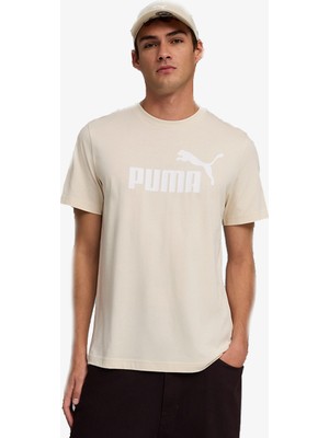 Puma Ess No.1 Logo Erkek Beyaz Baskılı T-Shirt