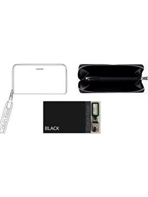 Calvin Klein Kadın Webbing Strap Fermaur Detaylı Uzun Cüzdan