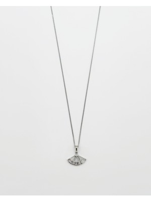 Mavika Jewellery White Gold Plated Sakura Fan Kolye