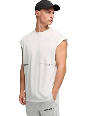 Puma Graphic Cutoff Erkek Beyaz Antrenman T-Shirt.02