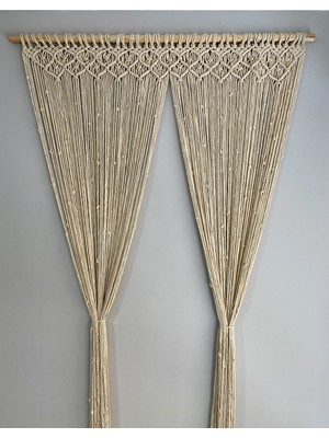 Hediselim Çift Sıra Makrome Perde, Kapı ve Duvar Süsü