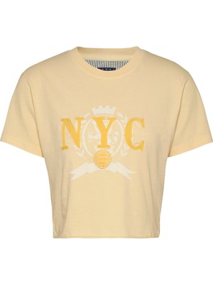 Tommy Hilfiger Kadın Sarı Tommy Hilfiger Tjcw Varsıty Graphıc, Zga Sarı Kadın T-Shirt & Polo