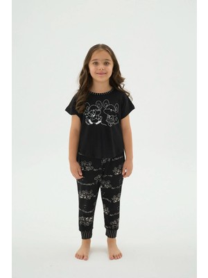 Zeyzey 70001 Kız Ç. Baskılı Pijama Takım