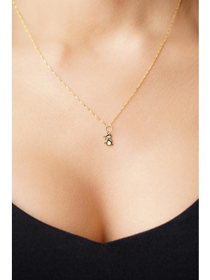 Fiyonk Kuyumculuk 14 Ayar Altın Tavşan Detaylı Singapur Zincir Kolye