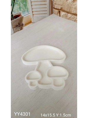 Yoyomold YY4301 3lü Mantar Tabak Formunda Obje Silikon Kalıp