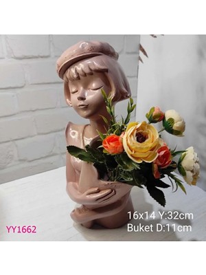 Yoyomold Buketli Kız Kepli Şapkalı Silikon Kalıp