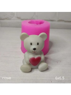 Yoyomold YY2648 Kalp Tutan Ayı Silikon Kalıp