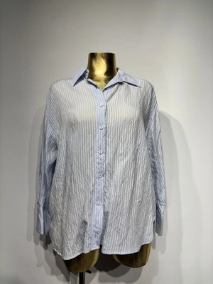 Katlamalı Kol Detay Uzun Gömlek