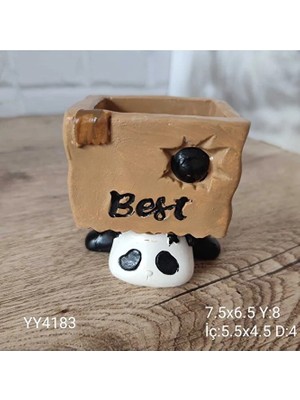 Yoyomold YY4183 Kutu Altında Ezilmiş Panda Saksı Best Silikon Kalıp