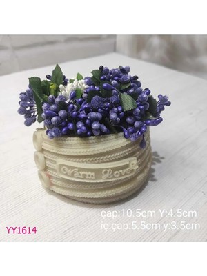 Yoyomold YY1614-DÜĞMELI Örme Saksı Warm Love Silikon Kalıp