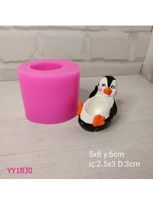 Yoyomold YY1830-PENGUEN Saksı Yatan Silikon Kalıp
