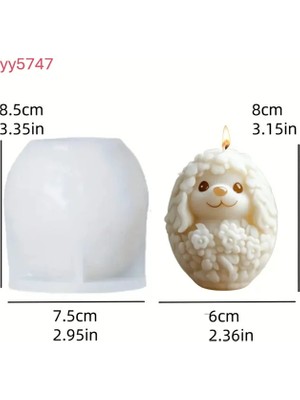 Yoyomold Köpek Figürlü Silikon Mum Kalıp