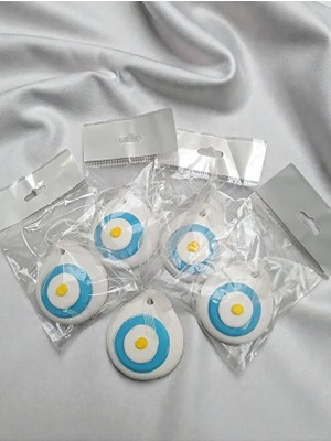 Yoyomold Nazar Boncuğu Tasarımı Turkuaz-Beyaz Biblo