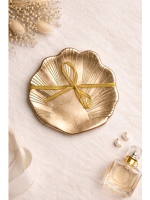 Yoyomold Midye Takı Tabağı Gold Takı Tabağı-Sunumluk-Tasarım Biblo