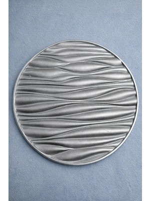 Yoyomold Yuvarlak Dalgalı Sunum Tabağı Gümüş Takı Tabağı-Sunumluk-Tasarım Biblo