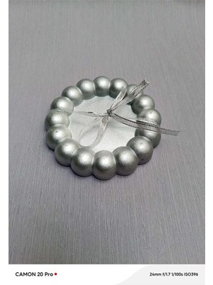 Yoyomold Bubble Yuvarlak Gümüş Takı Tabağı-Sunumluk-Tasarım Biblo