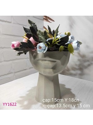 Yoyomold Modern Yüz Figürlü Saksı Silikon Kalıp