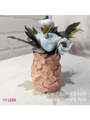 Yoyomold Çiçek Kabartmalı Saksı Silikon Kalıp