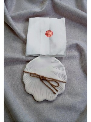 Yoyomold Midye Takı Tabağı Beyaz Takı Tabağı-Sunumluk-Tasarım Biblo