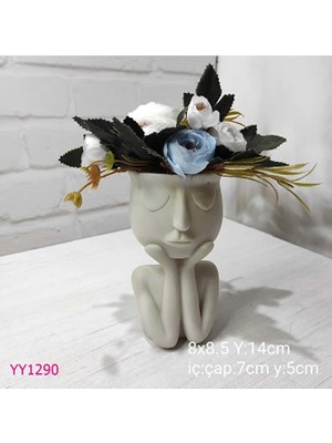 Yoyomold Elleri Çenesinde Saksı Silikon Kalıp