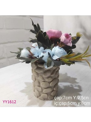Yoyomold YY1612- Dışı Taş Silindir Saksı Silikon Kalıp
