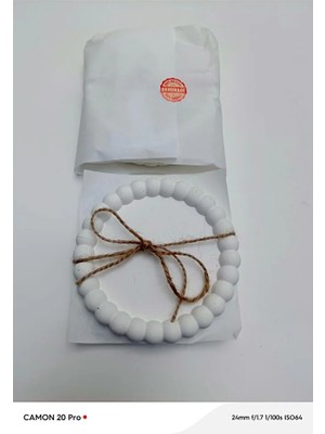 Yoyomold Bubble Yuvarlak Beyaz Takı Tabağı-Sunumluk-Tasarım Biblo