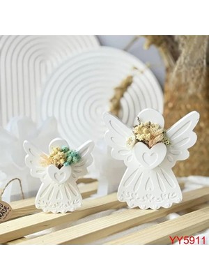 Yoyomold YY5911 Ikili Kanatlı Melek Askılı Biblo Silikon Kalıp