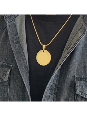 Pigado 316L Paslanmaz Çelik Plaka Erkek Kolye 52 cm