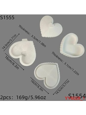 Yoyomold YY6028 Kalp & Katmanlı Kutu Mumluk Silikon Kalıp