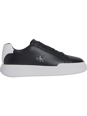 Calvin Klein Erkek Chunky Cupsole Met Sneaker Siyah Düz Tabanlı Şık Tasarım