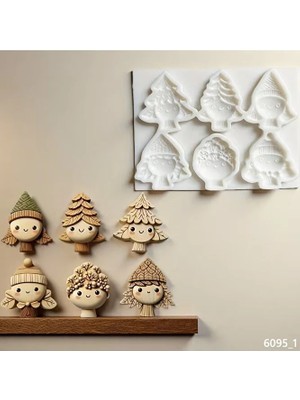 Yoyomold Ağaç Şapkalı Şirin Kızlar Silikon Kalıp