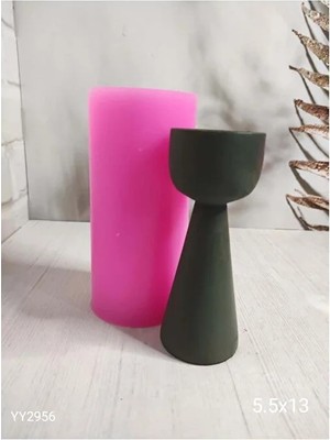 Yoyomold YY2956 Konik Yükselen Mumluk Tepesi Kalın 13CM Silikon Kalıp