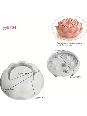 Yoyomold Lotus Çiçeği Figürlü Mumluk Silikon Kalıp
