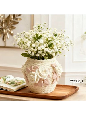 Yoyomold Gül Tasarımlı Sepet Sukulent Saksı Silikon Kalıp