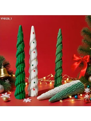 Yoyomold Çizgili Spiral Şamdan Mum Silikon Kalıp