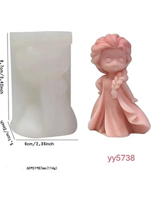 Yoyomold Örgü Saçlı Pelerinli Kız Figürü Silikon Kalıp