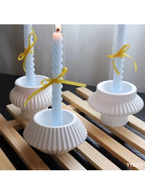 Yoyomold Çizgili Mumluk Silikon Kalıp