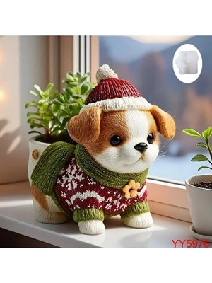 Yoyomold YY5976 Noel Köpek Yavrusu Saksı Silikon Kalıp