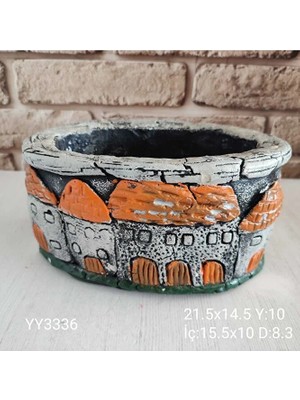 Yoyomold Sıra Ev Desenli Saksı Sılıkon Kalıp