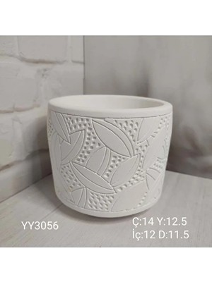 Yoyomold YY3056 Saksı Yaprak Desenli Noktalı Silikon Kalıp