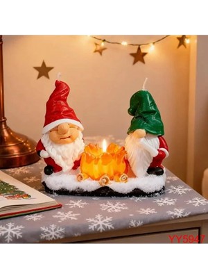 Yoyomold YY5947 Isınan Noel Cüceleri Mumluk Silikon Kalıp
