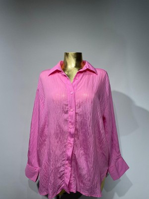 Katlamalı Kol Detay Uzun Gömlek