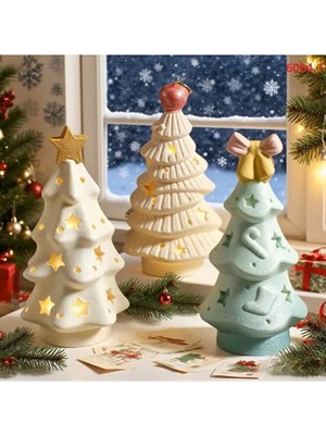 Yoyomold Yılbaşı Temalı 3 Lü Çam Ağacı Mum Biblo Silikon Kalıp