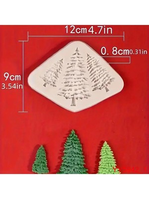 Yoyomold YY5942 3 Adet Noel Ağacı Şeklinde Çam Ağacı Silikon Kalıp