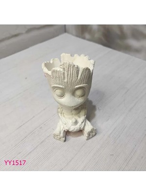 Yoyomold YY1517-GROOT Saksı Elinde Kuş Tutan Silikon Kalıp