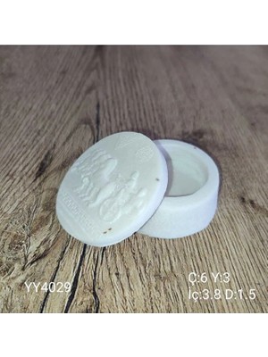 Yoyomold YY4029 Kapaklı Mumluk Roma Işlemeli Sılıkon Kalıp