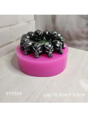 Yoyomold YY2904 Iskelet Kafa Küllük Silikon Kalıp