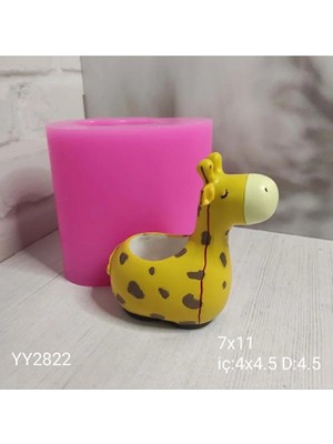Yoyomold YY2822 Zürafa Sukulent Saksı Silikon Kalıp