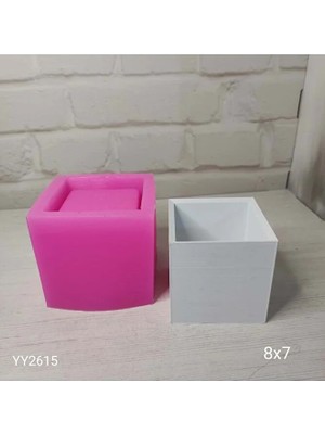 Yoyomold YY2615 Kare Saksı Ince Duvarlı Silikon Kalıp